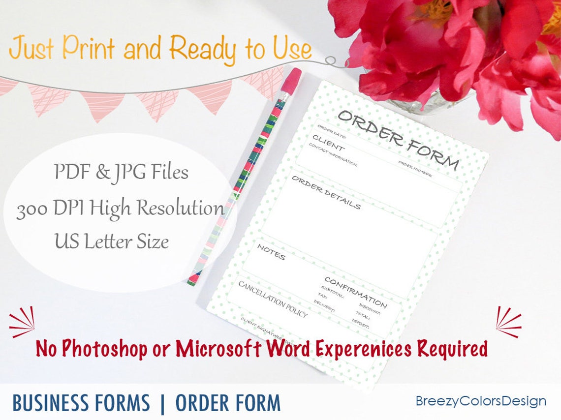 craft-order-form-downloadable-for-etsy-shop-seller-business-etsy