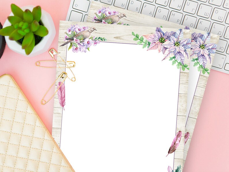 printable paper borders lined writing stationery ruled etsy