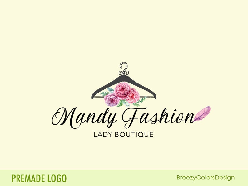Hanger Logo Design Custom For Clothing Shop Boutique Woman | Etsy
