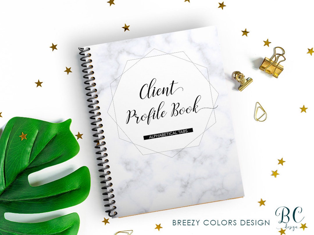 Client Record Book With Alphabetical Tab From A to Z Etsy