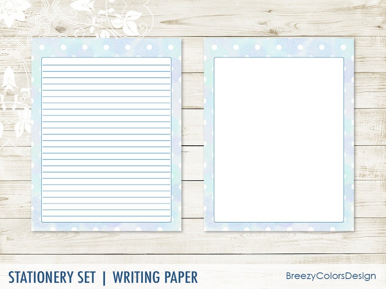 printable paper with lines decorative writing stationery