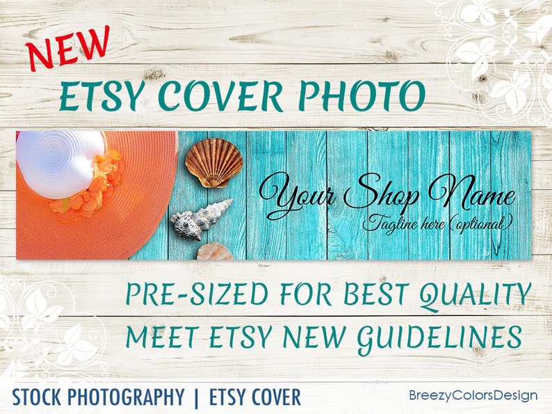 Shop Banner Design Wood Etsy Store Cover Summer Premade Etsy