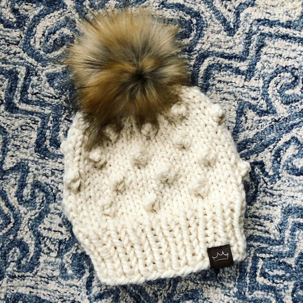 PATTERN ONLY Riverside Bobble Hat Knit Pattern