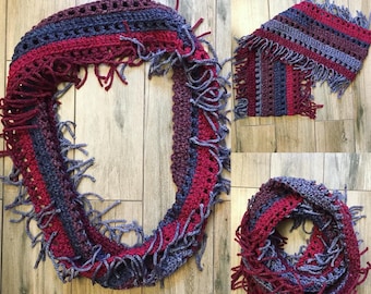 PATTERN ONLY Fringe for Days Infinity Scarf