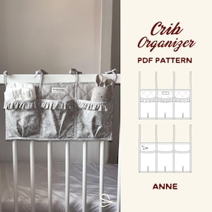 Crib Organizer Sewing Pattern | Nursery Storage Bag DIY | Baby Diaper Caddy Sewing Tutorial | Nursery Organization Sewing Project