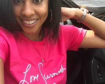 LoveSurvived Deeper Love Hot Pink Tee