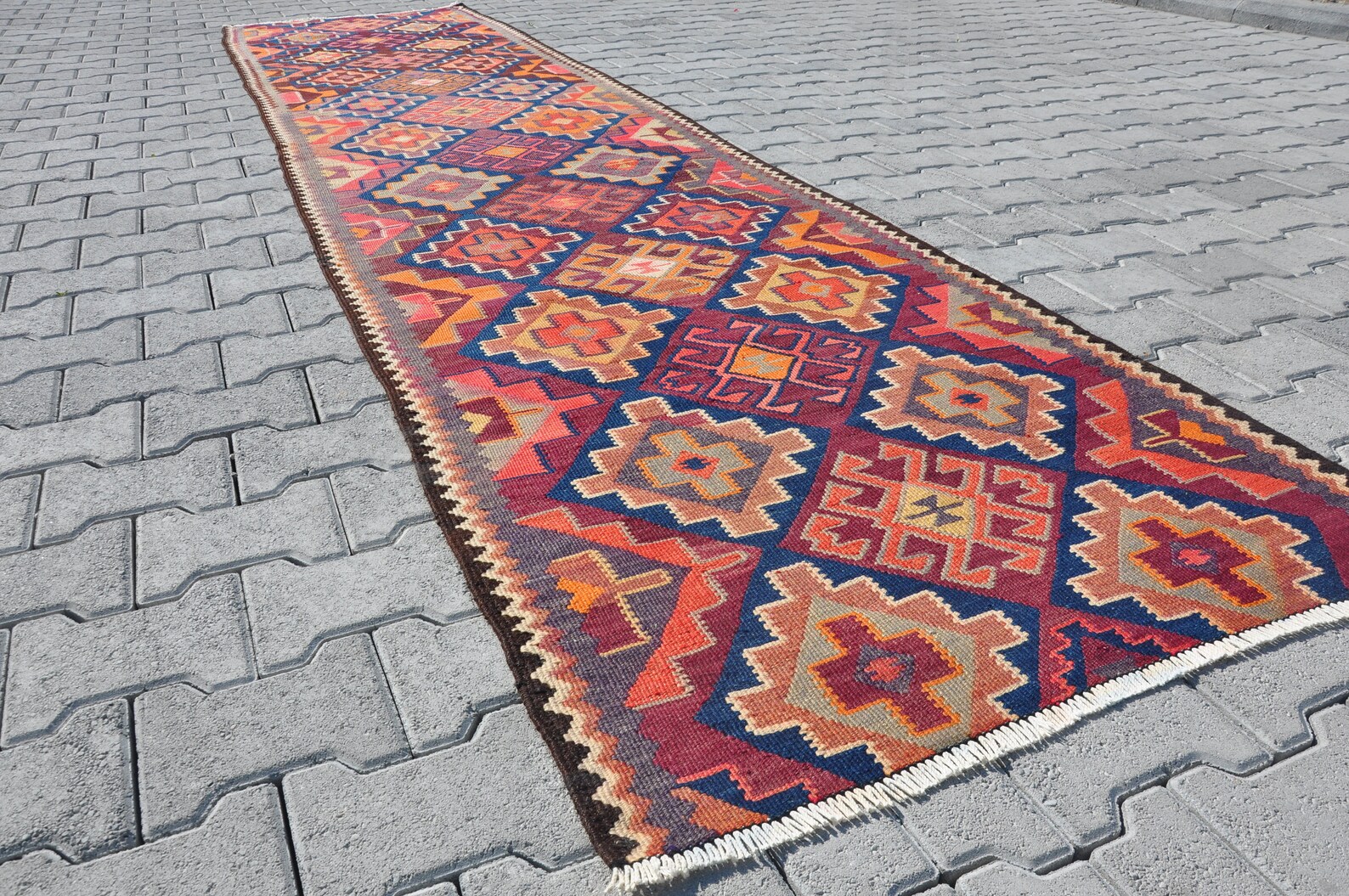 13.3 x 3 ft decorative bohemian hallway runner rug vintage Etsy