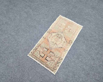 2 x 3 tapijt, vervaagd tapijt, Turks tapijt, vintage tapijt, Oushak-tapijt, 2 x 3 klein tapijt, deurmattapijt, badkamertapijt, handgeweven tapijt, wollen tapijt, karpet
