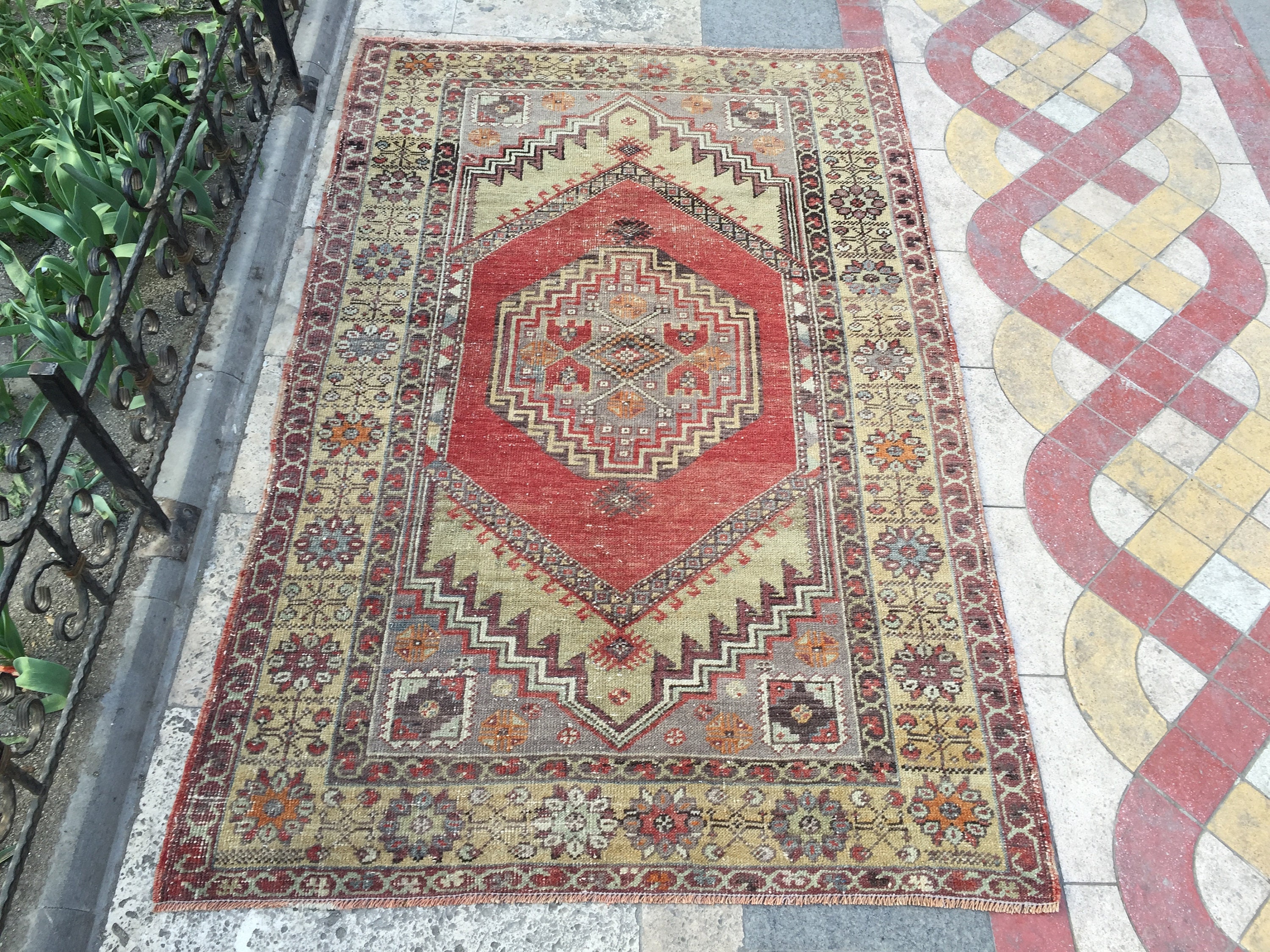 Handmade wool rug 5.6 x 3.6 ft turkey rug oushak rug Etsy