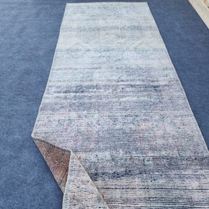 4x11 Neutral Runner, Vintage Runner, Oushak Runner, Turkish Runner, 4x11 Runner Rug, Kitchen Runner, Pale Colored Rug, Rustic Rug, Wool Rug