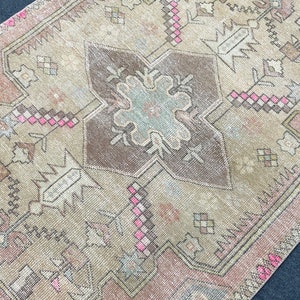 100x250 Vintage Türkischer Oushak Teppich: Handgemachter Orientalischer Teppich aus Wolle