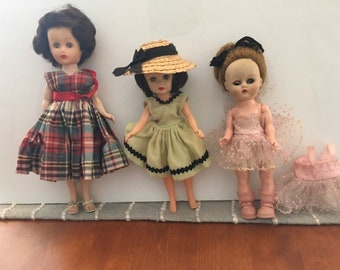 Vintage Tagged Lot of 3 Different Ginger Dolls From Cosmopolitan Doll Co. VGC