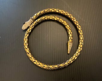 Vintage Whiting & Davis Vintage Snake Set in Gold Mesh. Choker and