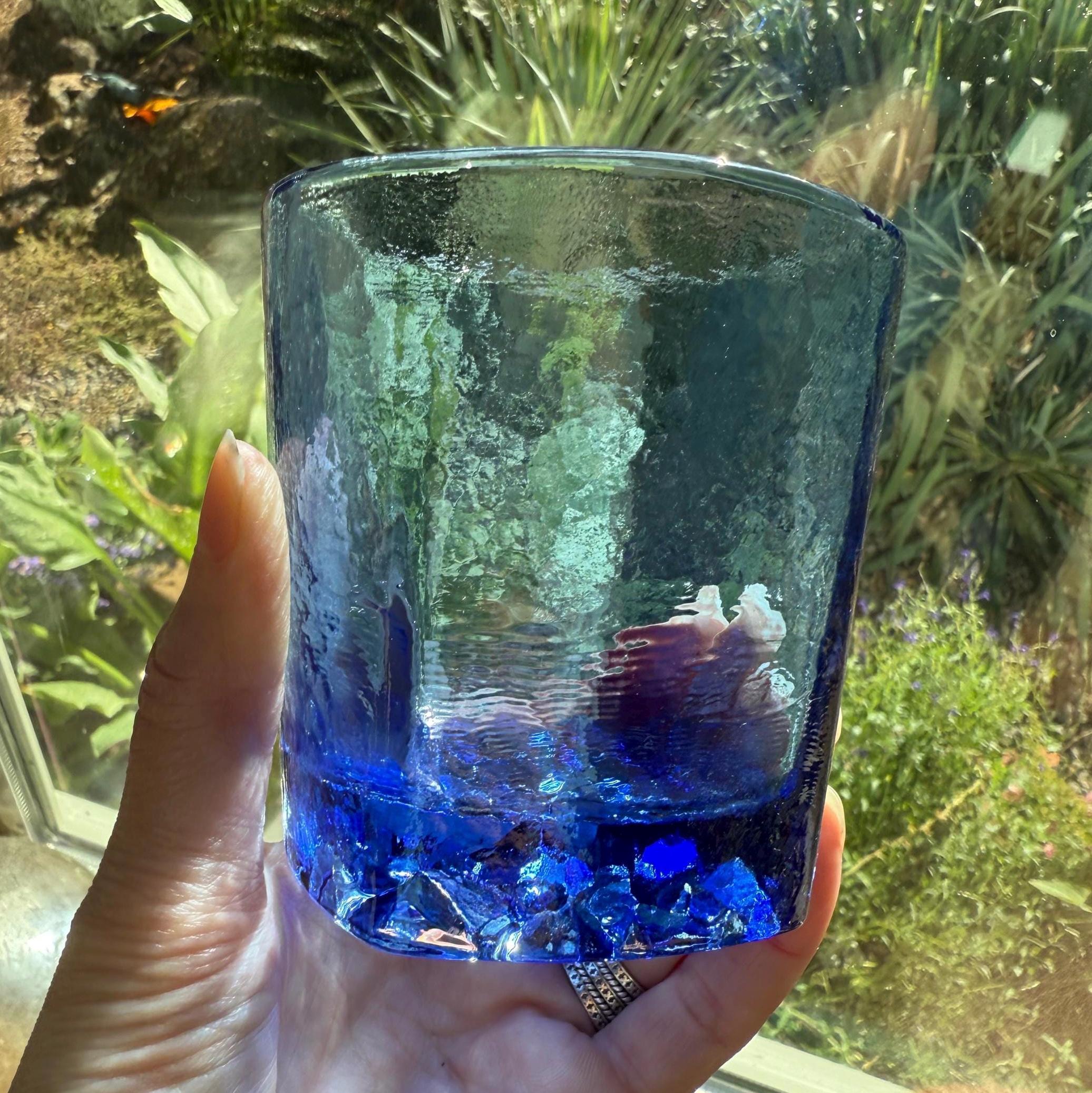 Fire & Light 8oz Tumbler in Cobalt Blue Recycled Glass