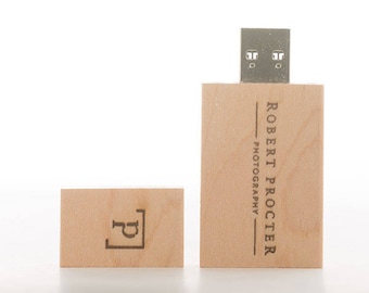 Light Rectangle Wooden Wood USB stick 2GB 4GB 8GB 16GB 32GB 64GB Personalised Customised Logo printing engrave etched flash drive photograph