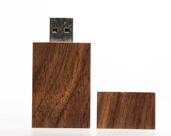 Dark Rectangle Wooden Wood USB stick 2GB 4GB 8GB 16GB 32 GB 64GB Personalised Customised Logo printing engrave etched flash drive wedding