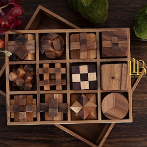 STEM-hjärngymnastik, Personliga presentpussel för vuxna, STEM för barn, Box Puzzles 12 pusselset, Julklapp, Födelsedagspresent, Spelset