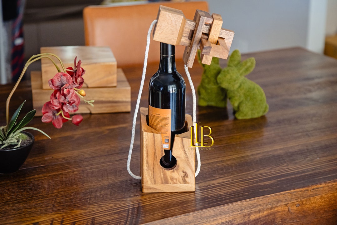 Wine Bottle Puzzle Game, Gift, Wine Lover, Puzzle, Games for Adults