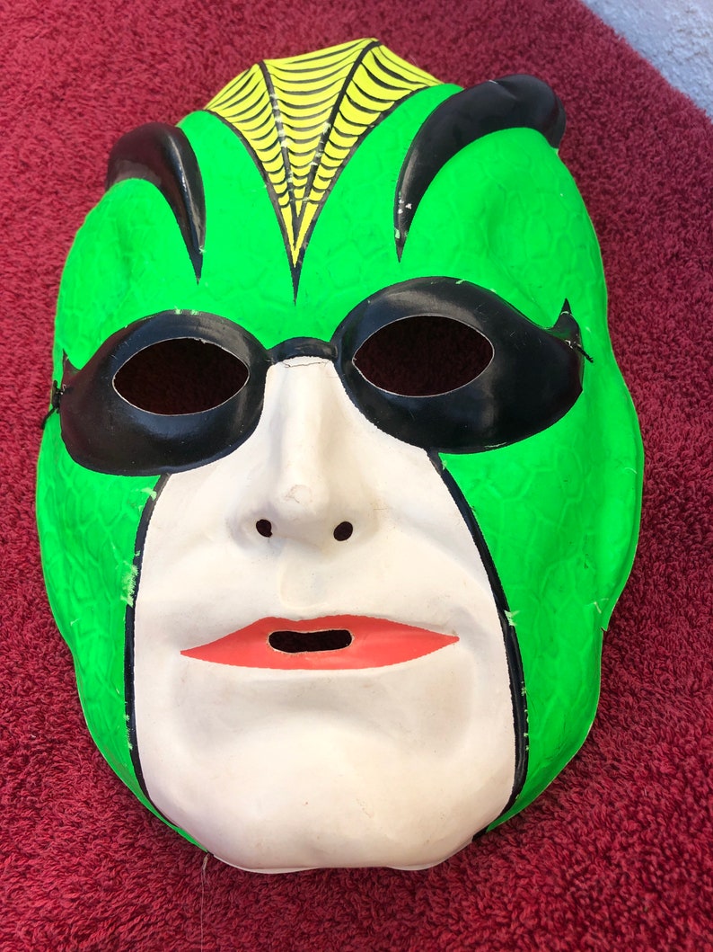 Vintage Halloween Mask Plastic Joker Steve Miller Band Rare Etsy