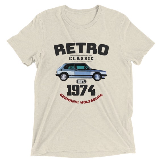 WV Golf Gti Classic Car T-shirt Vintage 