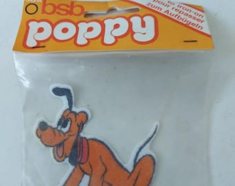 Vintage Disney Original BSB Pluto Iron On Patch New Sealed In Packaging 1980s