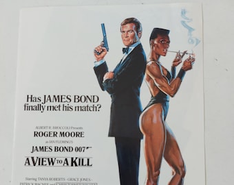 James Bond A View To A Kill Original UK Cinema A5 Leaflet Promo Flyer Rare 1985
