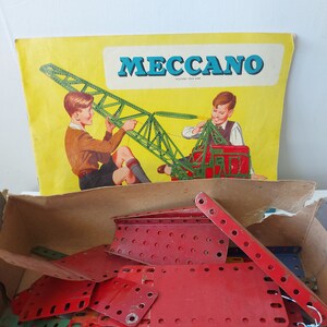 MECCANO juguetes franceses originales de acero, grúa francesa Acero 1934  Con 2 libros Meccano. -  España
