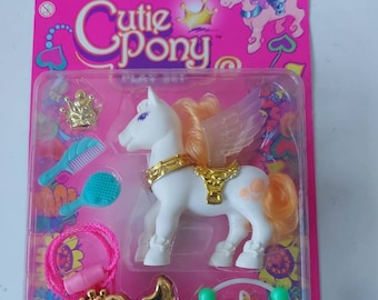 Vintage Cutie Pony Spielset Chap Mei 1990s Neu Rare