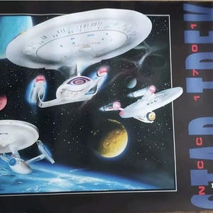 Star Trek USS Enterprise 25th Anniversary Original Poster 36&quot; x 24&quot; 1993 Rare