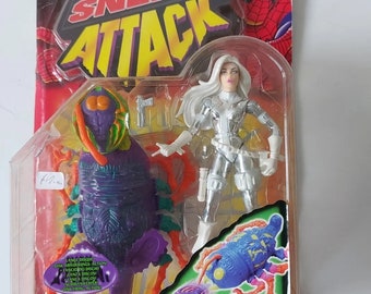 Spiderman Sneak Peak Silver Sable Beetle Actionfigur Bug Busters 1998 Toybiz