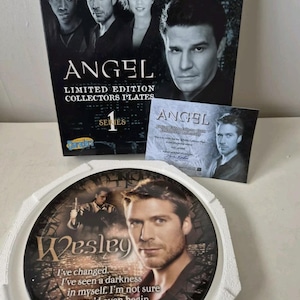 Talerz kolekcjonerski Wesley z limitowanej edycji Angel / Buffy the Vampire Slayer z certyfikatem autentyczności serii 1 Coalport