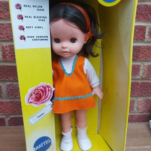 Vintage Rosebud Sandra Doll Mattel Retro 1960s 70s Boxed 16&quot; Fashion Vinyl