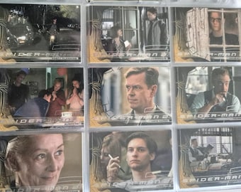 Spiderman 2 Movie Complete Master Set Upper Deck Lenticular Cel Cards Chase Sets