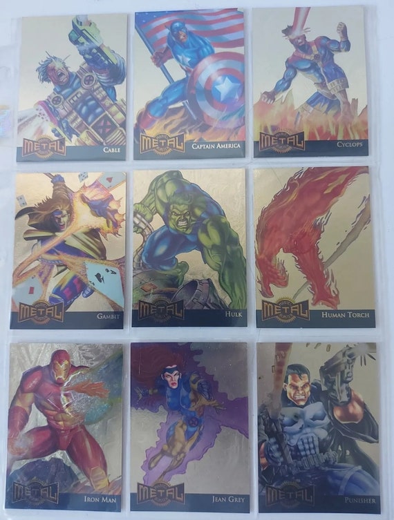 1995 MARVEL METAL GOLD BLASTER INSERT 18 FOIL CARD SET