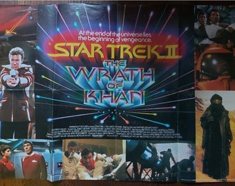 Star Trek Official Poster Magazine 23&quot; × 32&quot; The Wrath Of Khan 1982 Vintage
