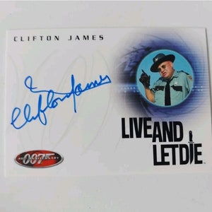 James Bond 40th Anniversary Clifton James Autograph Card A8
