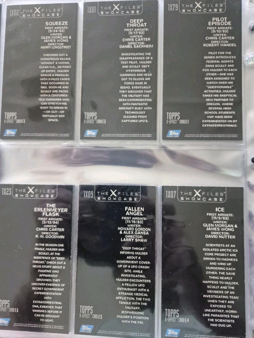 X-files Complete Showcase MASTER SET Chase X-effect Laser Cut