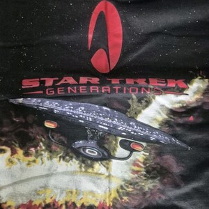 Vintage 90&#39;s 1994 Star Trek Generations Face T-Shirt Unisex XL