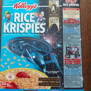 Star Trek Kellogg's Rice Krispes Lege speciale verzamelaarsverpakking Trivia-kaarten 1996
