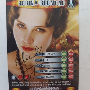 Doctor Who Felicity Jones / Robinson Redmond signierte Autogrammkarte