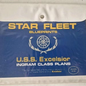 Star Trek USS Excelsior Ingram Class 8 Blueprint Poster Plans 1986