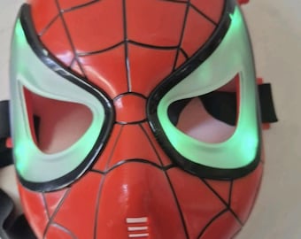 Spiderman 2 Light Up Replica Mask  2004 Toybiz Rare *Read"