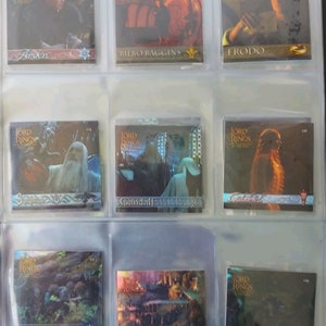 Le Seigneur des Anneaux FOTR Complete Chase Rainbow Foil Chrome Set 24/24 Artbox