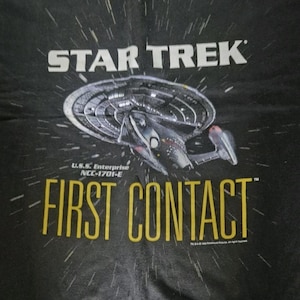 Vintage 90's 1996 Star Trek First Contact NCC-1701-E T-Shirt Unisex XL