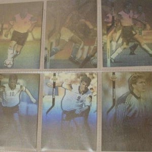 Hologramset D1-D6 voetbalkaarten voor wereldkampioenschap voetbal 1994 bovendek, Duitsland