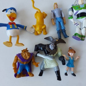 Disney Vintage Bundle Joblot Of Action Figures Buzz Donald Duck Beast Simba Etc