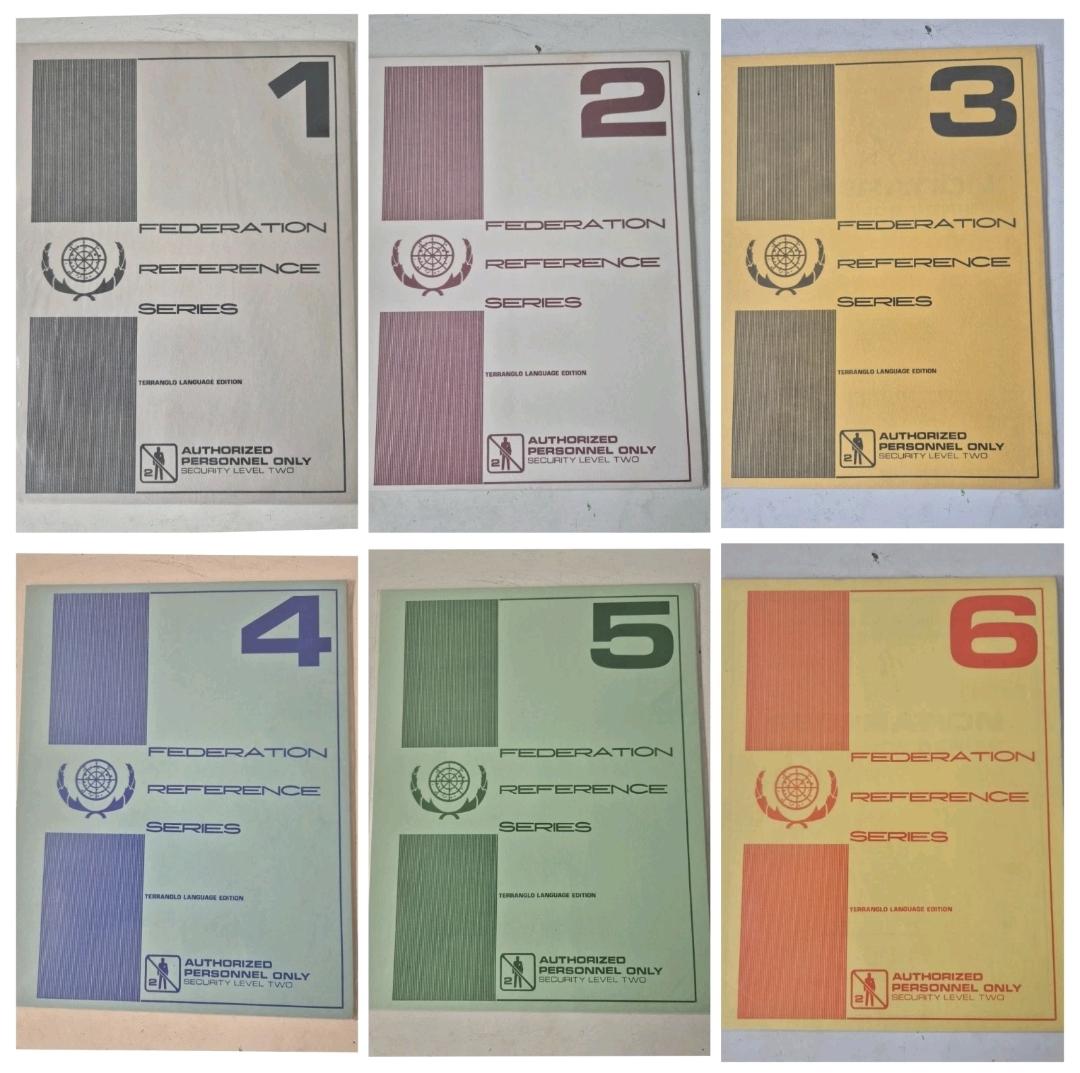 Star Trek Star Fleet Federation Reference Books #1-6 Set Terranglo Vintage