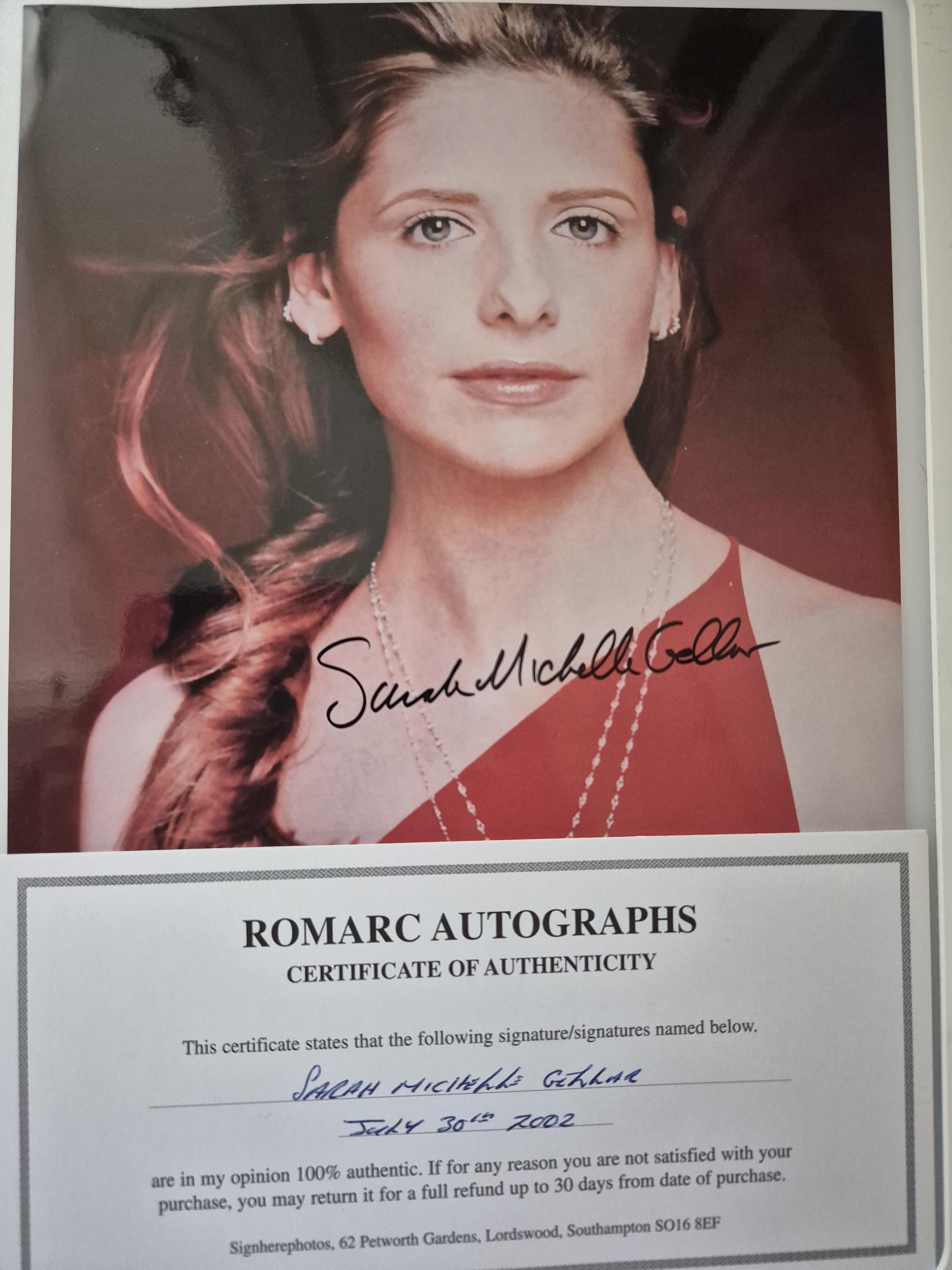 Sarah Michelle Gellar Signed - Etsy