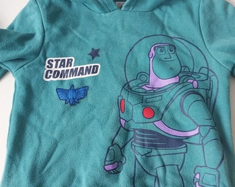 Toy Story 3 Vintage Buzz Lightyear Star Command Baby  Hoodie 2/3 Yr Olds Rare