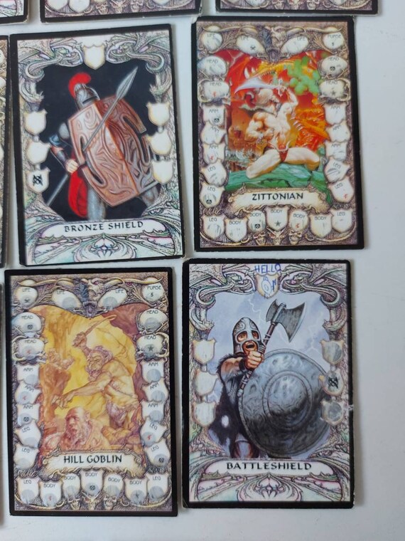 Steve Jackson Battle Cards CCG Vintage Fantasy Game X 21 Cards